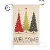 Decoração de Natal Bandeira de Jardim Gnomo Boneco de Neve Árvore de Natal Impressa Frente e Verso Bandeira de Quintal Linho Bandeira Pequena Atacado Personalização