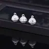 Campanillas de palacio huecas Colgante de bola redonda pequeña de imitación dorada Joyería hecha a mano DIY Colgante para carillón de viento Llavero Colgante Accesorios de collar