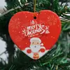 Navidad Nuevo Producto Acrílico Decoración de Coche Colgante Corazón Adorno de Papá Noel Coche