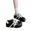 Zapatos de mujer casuales, de suela gruesa, que aumentan la altura, de talla grande, nuevos zapatos de plataforma con estampado de leopardo retro y hebilla de cinturón, otoño/invierno 2026, al por mayor