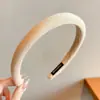 Diadema Ancha Color Café Maillard Otoño/Invierno Estilo Coreano para Mujer Diadema de Corona Alta Moda Elegante de Gama Alta Pinza para el Cabello Accesorios para el Cabello