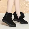 Botas de Nieve para Mujer 2026 Invierno Nuevo Estilo Felpa Gruesa Cálidas del Noreste Zapatos de Algodón Suela Gruesa Antideslizante Cremallera Lateral Botines para Mujer