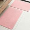 Temu Amazon Más Vendido Color Puro Imitación Cachemira Felpudo Puerta de Baño Alfombrilla Absorbente para Pies de Baño Juego de Dos Piezas Venta al por Mayor