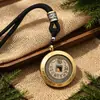 Colar Pingente Mantra de Nove Caracteres Taoísta para Homens e Mulheres, Chaveiro, Pingente Moeda Fantasma da Montanha Bagua, Novo Estilo Chinês