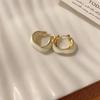 Pendientes Geométricos de Amor con Goteo de Aceite de Aguja de Plata Corea del Sur Pendientes Sencillos de Flores Pendientes de Moda Elegantes Pendientes de Alta Gama para Mujeres