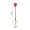 Cuchara tenedor de acero inoxidable, vajilla, juego de cuchara y tenedor de frutas de dibujos animados, cuchara para mezclar café, tenedor de frutas, cuchara de postre