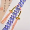 Pingente de Terço de 54 Contas da Divindade da Riqueza Amarela de Xizang, Estilo Étnico, Sensação de Alto Padrão, Joia Colecionável, Design de Nicho