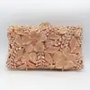Nuevo Bolso de Noche Dai Wei Incrustado con Flores Diamantes Estilo Europeo y Americano para Banquetes con Pedrería Bolso de Mano para Mujer Bolso de Novia para Boda Bolso de Mano