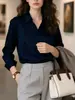 Camisa de Manga Larga Elástica en Cuatro Direcciones para Mujer, Nuevo Diseño Otoño 2026, Estilo de Nicho, Camisa Femenina Estilo Hong Kong Madura pero Juvenil, En Stock