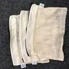 Bolsa de Malha de Algodão com Zíper, Bolsa de Armazenamento com Zíper, Bolsa de Embalagem para Roupas, Bolsa Portátil de Armazenamento com Zíper, Bolsa à Prova de Poeira para Sapatos de Couro