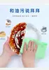 Paño de cocina para quitar grasa absorbente fibra de madera paño de cocina para quitar grasa antiadherente grasa trapo de cocina fácil limpieza venta directa color mixto