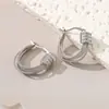 Brincos de Zircônia Estilo Retrô Francês para Mulheres, Novo Estilo, Design de Nicho Único, Brincos de Luxo Leve, Brincos Modernos e Personalizados