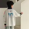 Sudadera con cuello alto para niños, Nuevo estilo Primavera y Otoño 2026, Camiseta básica casual fresca y elegante para niños mayores, Atuendo de otoño para niños