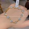 Pulsera de Zirconia de Colores Dopamina de Moda para Mujer, Diseño de Nicho de Lujo Ligero, Pulsera Versátil de Gama Alta para Mujer