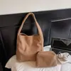 Bolso de hombro tipo tote de gran capacidad, moderno y texturizado, para mujer, estilo coreano, nuevo 2025, casual, simple, para llevar en el hombro o debajo del brazo