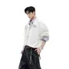 Moda Japonesa Tendencia Versátil Nuevo Estilo Harajuku Ins Simple Elegante Artístico Perezoso Camisa Falsa de Dos Piezas