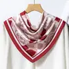 Pañuelo cuadrado pequeño de lujo ligero de estilo francés con estampado, accesorio versátil de moda, pañuelo para el pelo para mujer, pañuelo de cuello patchwork floral