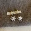 Pendientes de Copo de Nieve de Circonita para Mujer Diseño Nicho Elegantes Accesibles Lujo Moda Tendencia Retro Ropa de Trabajo Pendientes Versátiles Pendientes