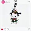 Mercadorias Sanrio Japonesas para Passeios e Lazer, Chaveiro Acrílico My Melody e Cinnamoroll, Pingente de Desenho Animado Fofo