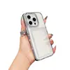 Estojo de Cartão Arco-Íris Anti-queda Capa para Celular Adequado para Apple 16promax Transparente 15 Cartão Lateral 14/13 Cor Doce 16