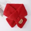 Bufanda de oso invierno Nuevo estilo coreano linda Fénix gruesa cálida imitación piel de conejo versátil protección para el cuello felpa bufanda cruzada
