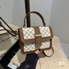 Bolso Bandolera Casual Elegante de Color Contraste Europeo y Americano 2025 Principios de Primavera Nuevo Distintivo Ins Bolso de Mujer Estilo Occidental Bolso de Hombro Simple