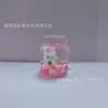 Nueva Muñeca de Conejo con Lazo de Fresa Rellena de Aceite Acrílico Combinación Creativa Llavero de Botella de Arena Movediza Accesorios de Regalo