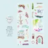 Poesia Açucarada Fita Pet Transfronteiriça Cor Clara Série Temporal Fosca Estilo Pastoral Material de Decoração para Diário Adesivos Reutilizáveis 6 Designs