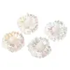 Cuentas de margarita de doble cara de 25 mm en color transparente, cuentas de flor de acrílico chapado, cuentas sueltas para cadena de teléfono móvil DIY