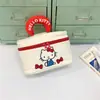 2026 Novo Estilo de Verão Bolsa de Maquiagem Portátil com Desenho de Gato, Bolsa de Armazenamento de Cosméticos Portátil de Viagem Fofa de Grande Capacidade