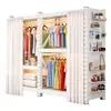 Prateleira Guarda-Roupa Aluguel Cabide Cabideiro Montagem Grátis Aço Piso Estante Guarda-Roupa Simples Cabideiro Rack de Armazenamento Aberto