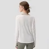 Youyou Ropa de Yoga para Mujer Malla Manga Larga Cubre-traje Secado Rápido Deporte para Correr Pilates Entrenamiento Top Camiseta de Fitness