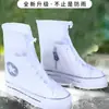 Cubrezapatos Gruesos de Moda, Impermeables, Antideslizantes y Resistentes al Desgaste para Lluvia, Nieve y Barro, Zapatos de Agua Antisucios, Botas de Lluvia, Capa Impermeable con Cremallera