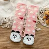 Calcetines de dormir de garra de gato de invierno Calcetines de terciopelo de coral Calcetines de piso para niños Calcetines de tubo medio gruesos y cálidos Calcetines dispensadores para bebé Venta al por mayor