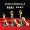 Instrumentos de Cobre Artesanais Nepaleses Atacado Sino de Mão de Cinco Fios Duas Cores Sino de Dharma de Cobre Sino Sino Vara Sino Vajra