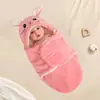 Manta Saco para Bebê Transfronteiriça para Recém-Nascidos, Espessa para Outono e Inverno, Saco de Dormir para Bebê, Swaddle Anti-Susto