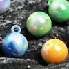 Cadena para teléfono móvil de cuentas acrílicas redondas de 16 mm con agujero recto, sonido de cascabel, accesorios de joyería de cuentas sueltas, nueva