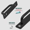 Manija de puerta corredera de aleación de aluminio y acero, sin perforación, con mango abierto, pasamanos para puerta de madera, balcón, puerta corredera, puerta de granero, manija, venta al por mayor