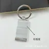 Llavero Rectangular Curvo, Llavero de Metal Blanco Vacío, Colgante de Llave Promocional Publicitario, Pequeño Regalo Grabado