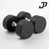 Halteres redondos com cabeça preta revestida, ferro fundido maciço, peso fixo para yoga, fitness em casa, venda direta de fábrica, somente atacado