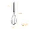 Batidor de Huevos Manual de Acero Inoxidable de 8 Pulgadas 10 Pulgadas 12 Pulgadas Doméstico de Mano Varilla para Batir de 6 Alambres Herramienta para Hornear Huevos de Manivela