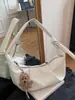 Bolso Cruzado Plegado de Gran Capacidad Coreano para Mujer 2025 Otoño e Invierno Nuevo de un Solo Hombro Retro Casual Bolso Dumpling de un Solo Hombro