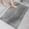 Tapete de chão para banheiro feito de terra de diatomáceas, tapete macio de secagem rápida para a entrada do banheiro, tapete para os pés absorvente de água e antiderrapante, base de carpete para casa