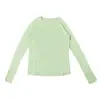 Ovelha Perdida Montanhismo ao Ar Livre Camisa Feminina de Lã Merino Secagem Rápida Manga Longa com Bolso para Relógio, Caminhada Raglan Gola Redonda