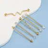 Conjunto de 6 Peças de Brincos Longos de Haste de Aço Inoxidável Mais Vendidos no Exterior, Piercings de Haste para Cartilagem da Orelha, Hastes Longas Estilo Ins para Hélice da Orelha, Duplo Piercing na Orelha, Em Estoque