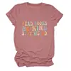 Lee libros sé amable Amazon eBay sitio independiente de moda versátil camiseta de mujer de cuello redondo y manga corta