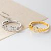 Anillo de Moneda de Cobre con Diamante Cortado Estilo Ins Exquisito y Sencillo Diseño de Nicho Plata de Ley S925 Nalan R03471