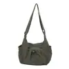 Nueva Bolsa Nube Plegada con Cordón Estilo Coreano a Cuadros, Mochila Grande de Moda, Bolso de Hombro, Bolso Cruzado, Bolso para Viajes Diarios