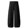 Calça Ampla Machete Masculina com Design Pregueado Calça de Perna Larga Calça Casual Cor Sólida Americana Calça com Pingente de Alta Qualidade
