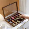 Caja de Almacenamiento para Encendedores con Tapa, Compartimentos a Prueba de Polvo, Alto Valor Estético, Caja de Colección de Encendedores, Soporte de Exhibición para Encendedores a Prueba de Viento, Gran Capacidad